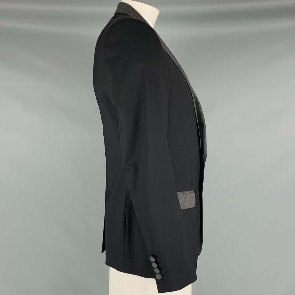 DOLCE & GABBANA Black Grey Wool Blend Sport Coat - Picture 3 of 10